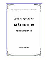 12 đề trắc nghiệm ôn tập kiểm tra 1 tiết Giải tích 12 chương 1 năm 2018 – 2019 có đáp án